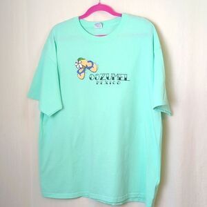 Cozumel Tee Shirt Graphic on Front Size 2X